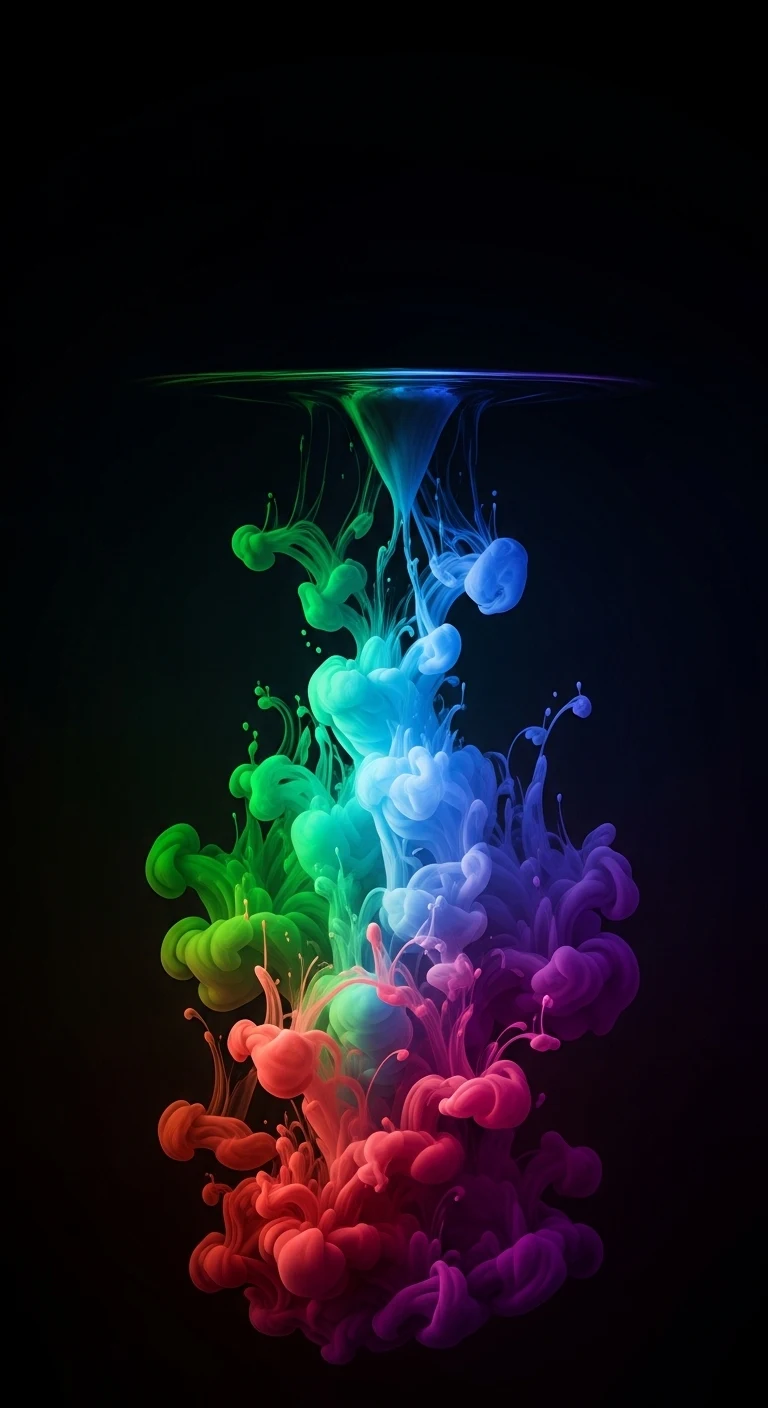 Abstract Fluid Color Dark - Free 4K mobile Wallpaper