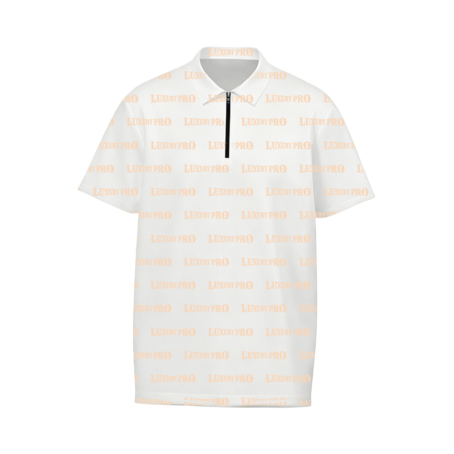 AOP Regular fit zip polo & shorts set