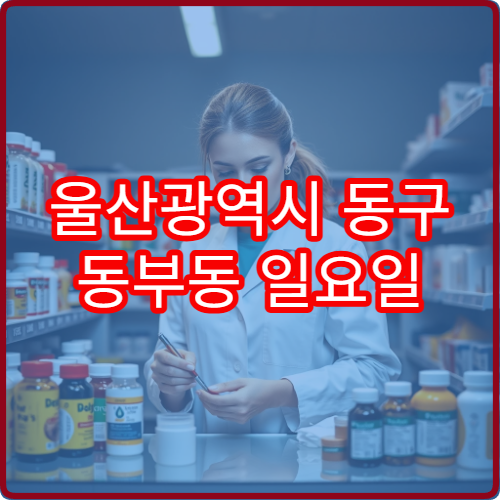 울산광역시 동구 동부동 일요일 영업하는 약국 위치와 시간 야간 영업 포함