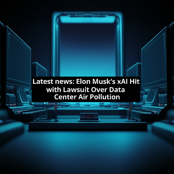 Latest news: Elon Musk's xAI Hit with Lawsuit Over Data Center Air Pollution