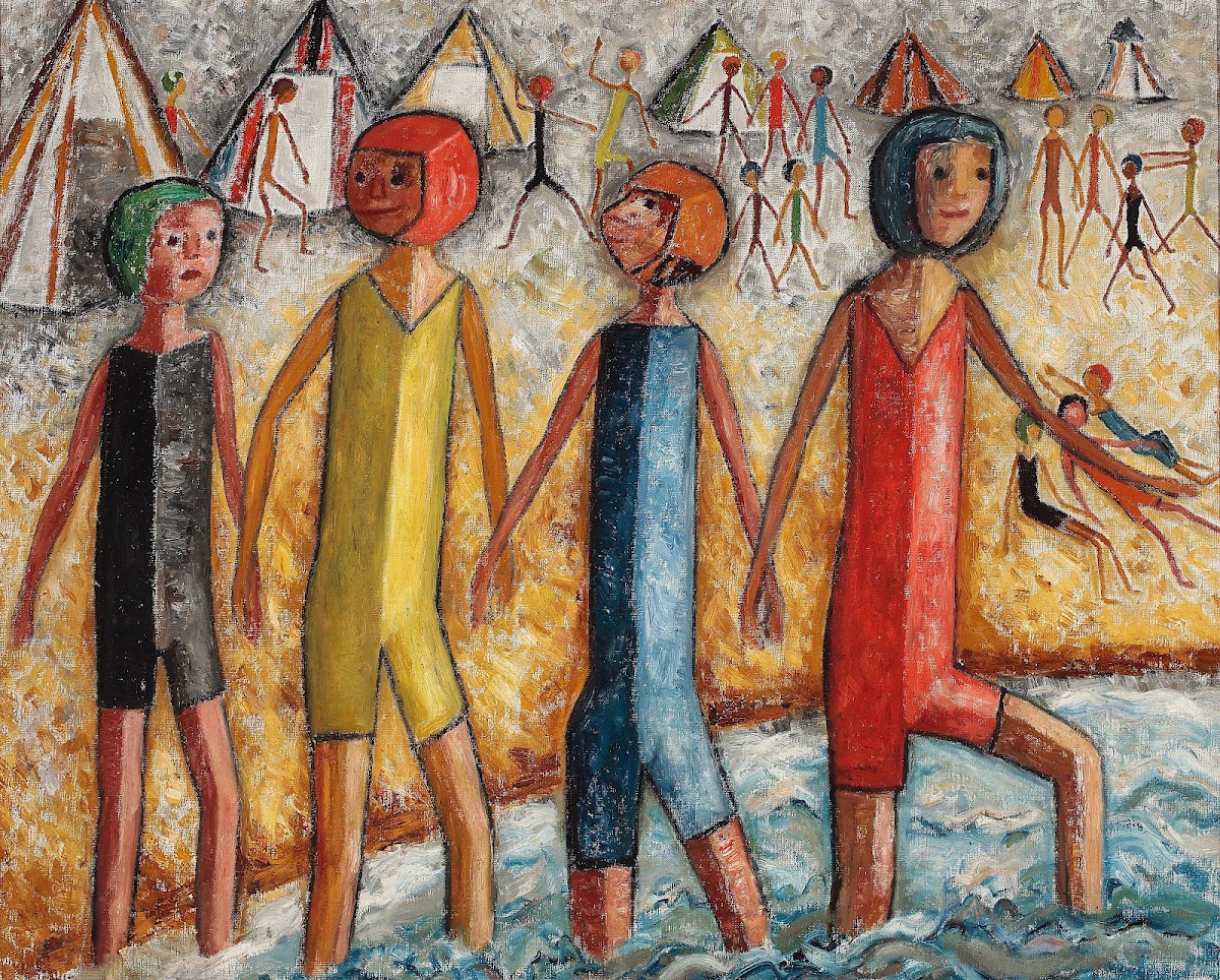 On a beach 1930