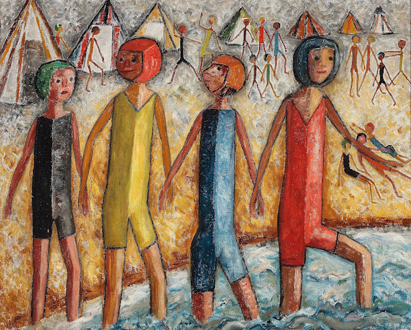 On a beach 1930