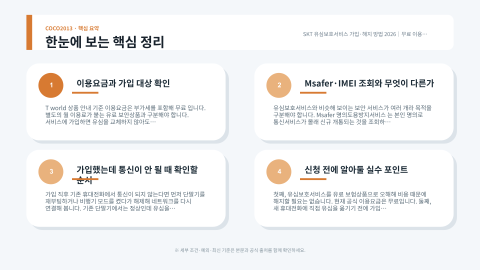 유심보호서비스 가입부터 기기변경과 로밍 이용까지 확인하는 휴대폰 보안 절차