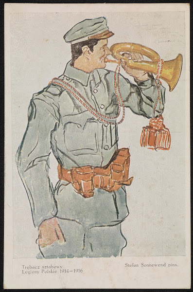 Trębacz sztabowy Legjony Polskie 1914 1916 1918 1930