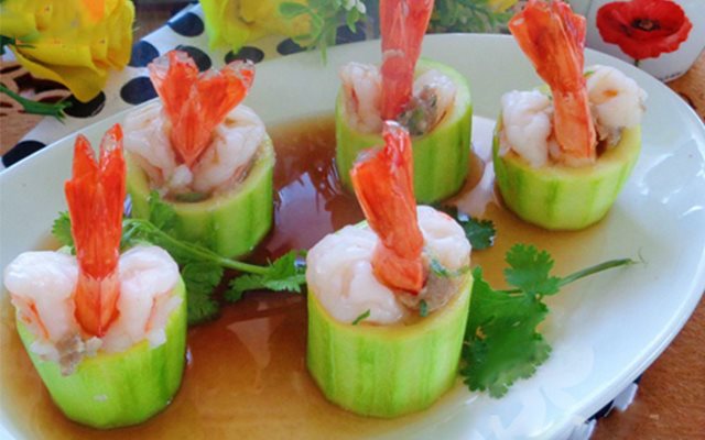 Tôm Hấp Bí Ngòi