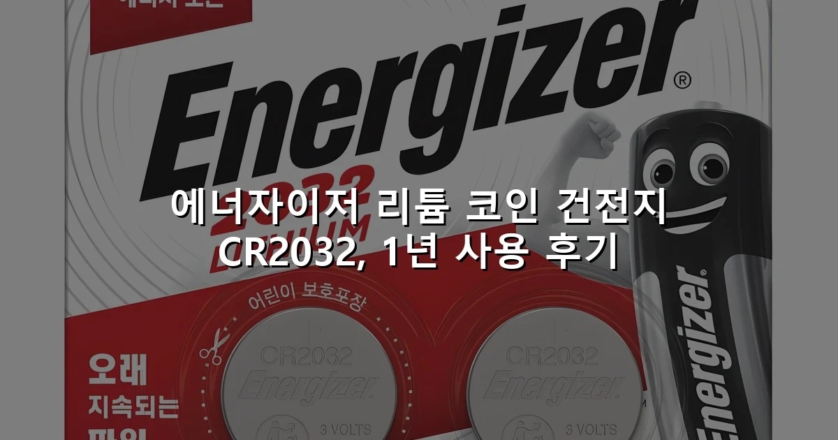 에너자이저 리튬 코인 건전지 CR2032, 1년 사용 후기