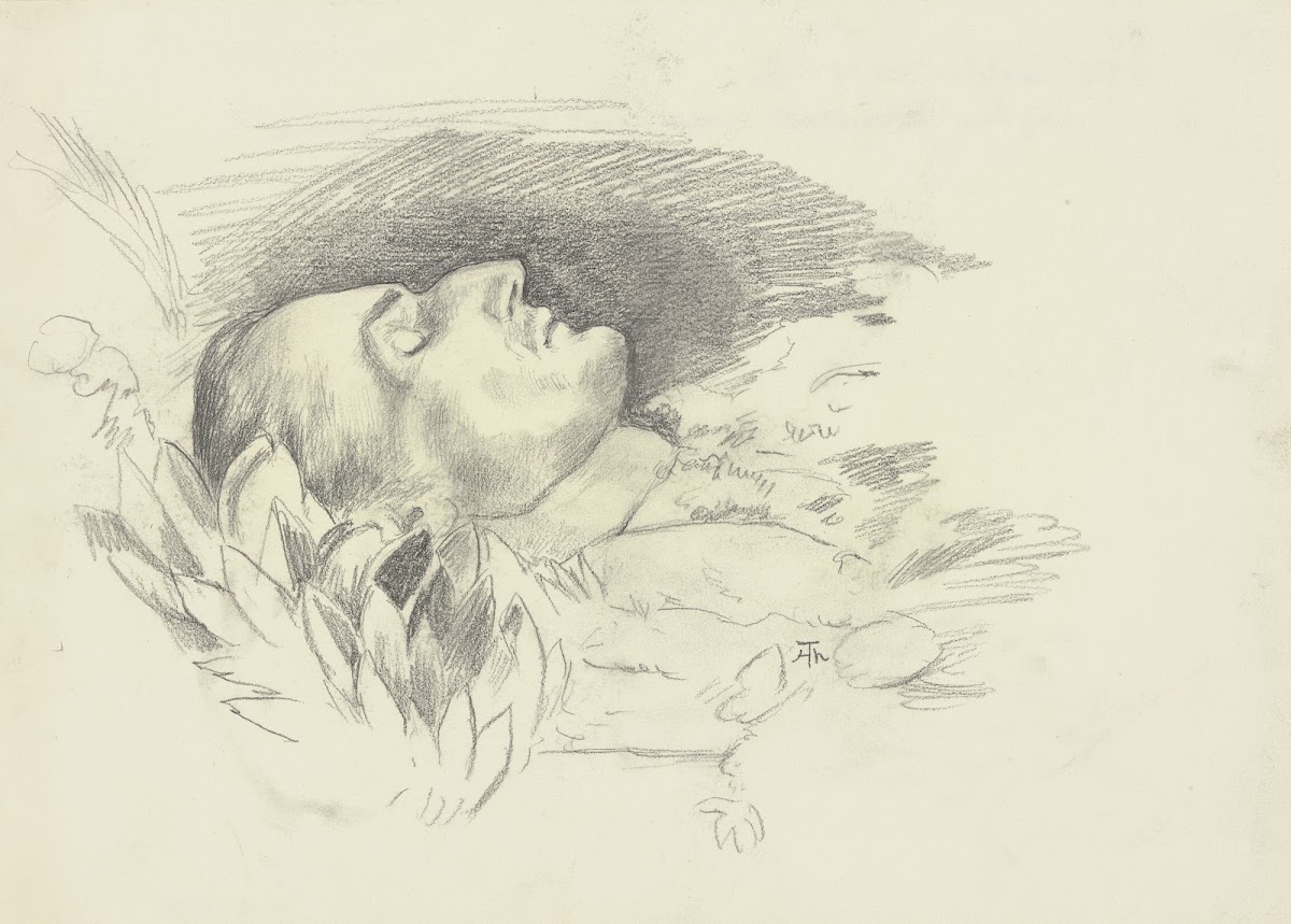 Otto Küchler auf dem Totenbett von rechts 1896