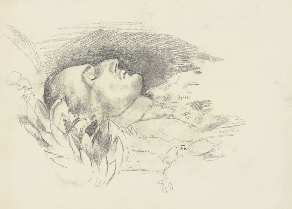 Otto Küchler auf dem Totenbett von rechts 1896