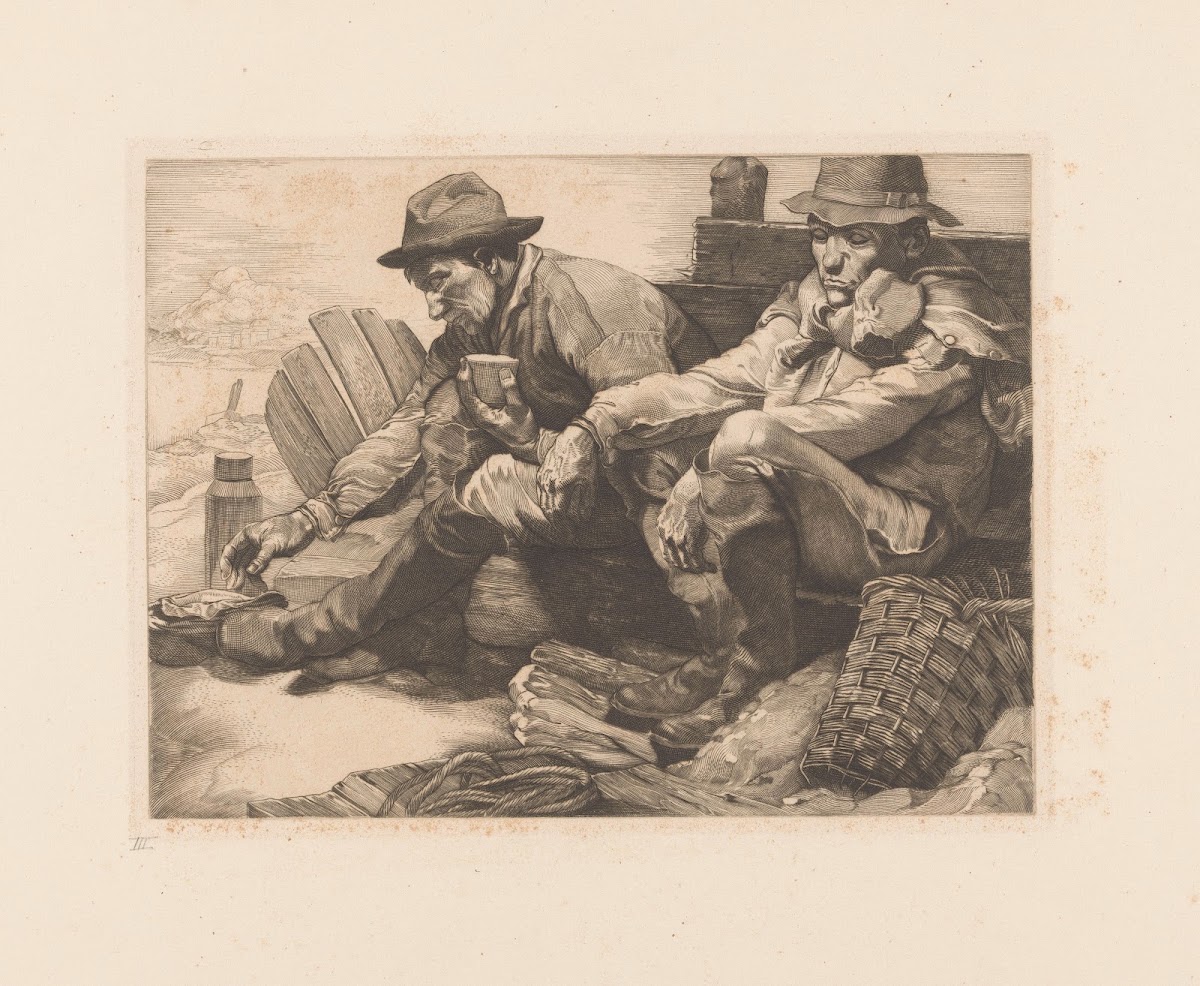 Twee schaftende arbeiders 1904
