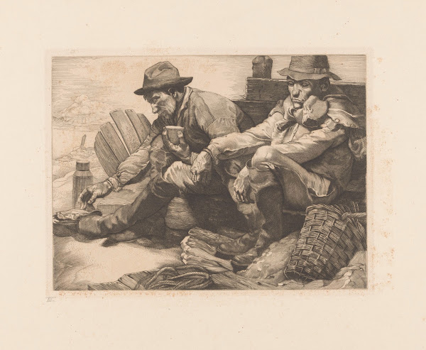 Twee schaftende arbeiders 1904
