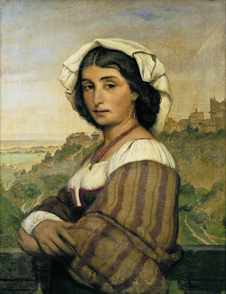 The model Stella In the background Ariccia 1866