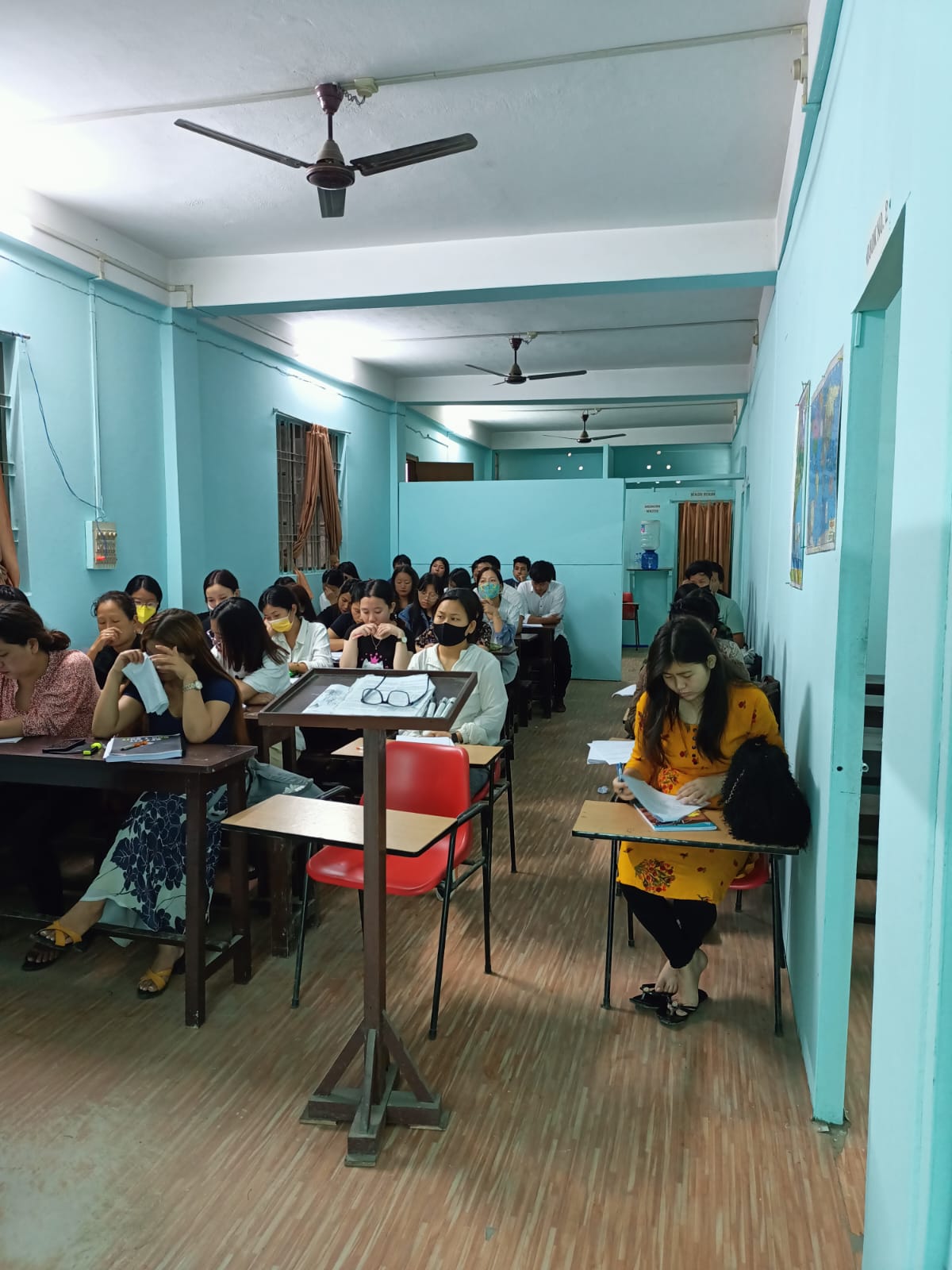 Students in session at Roy Academy Nursing Officer coaching centre