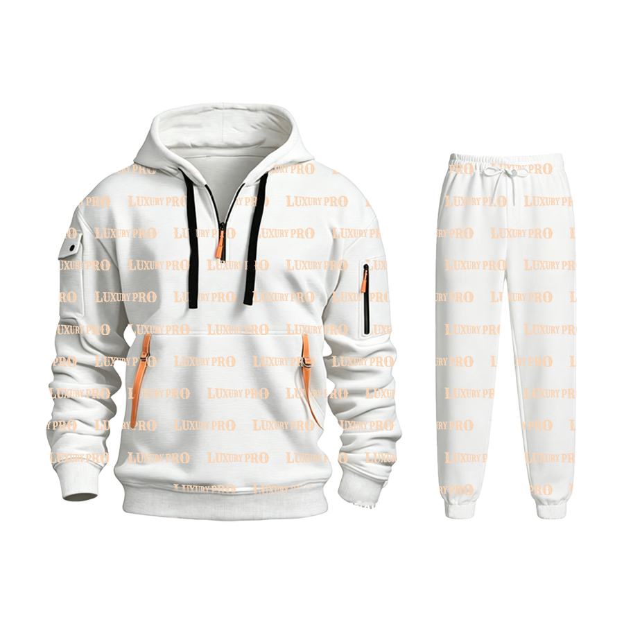 AOP Half zip sweatshirt & regular fit sweatpants set