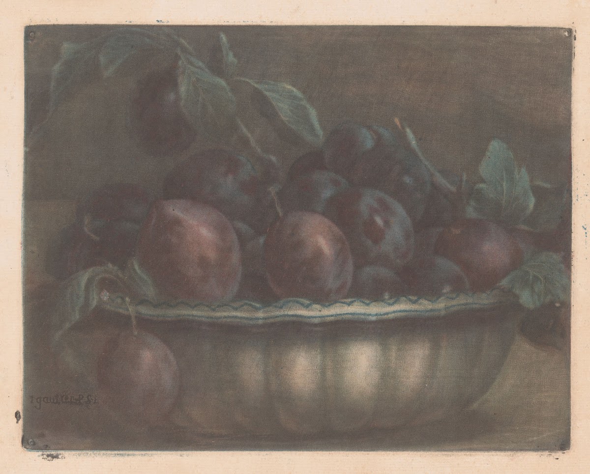 Bowl with plums 1741