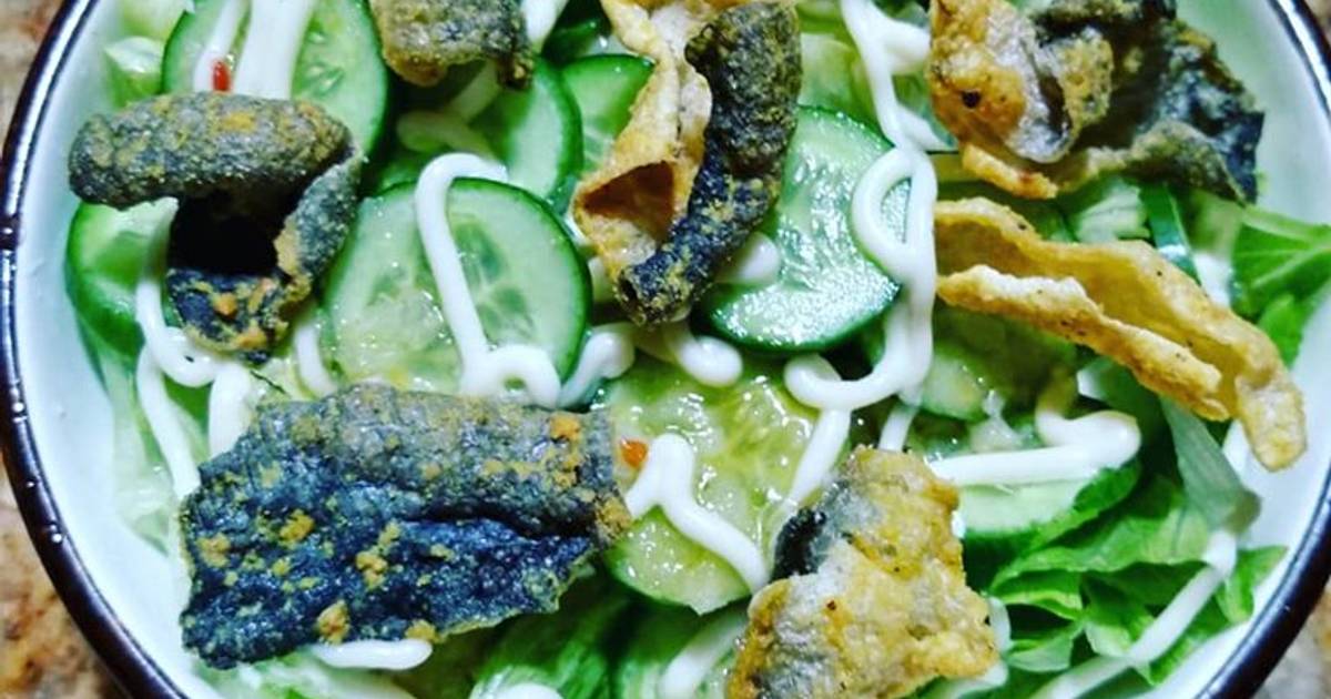🥒🥗 Salad da cá sấy giòn 💚