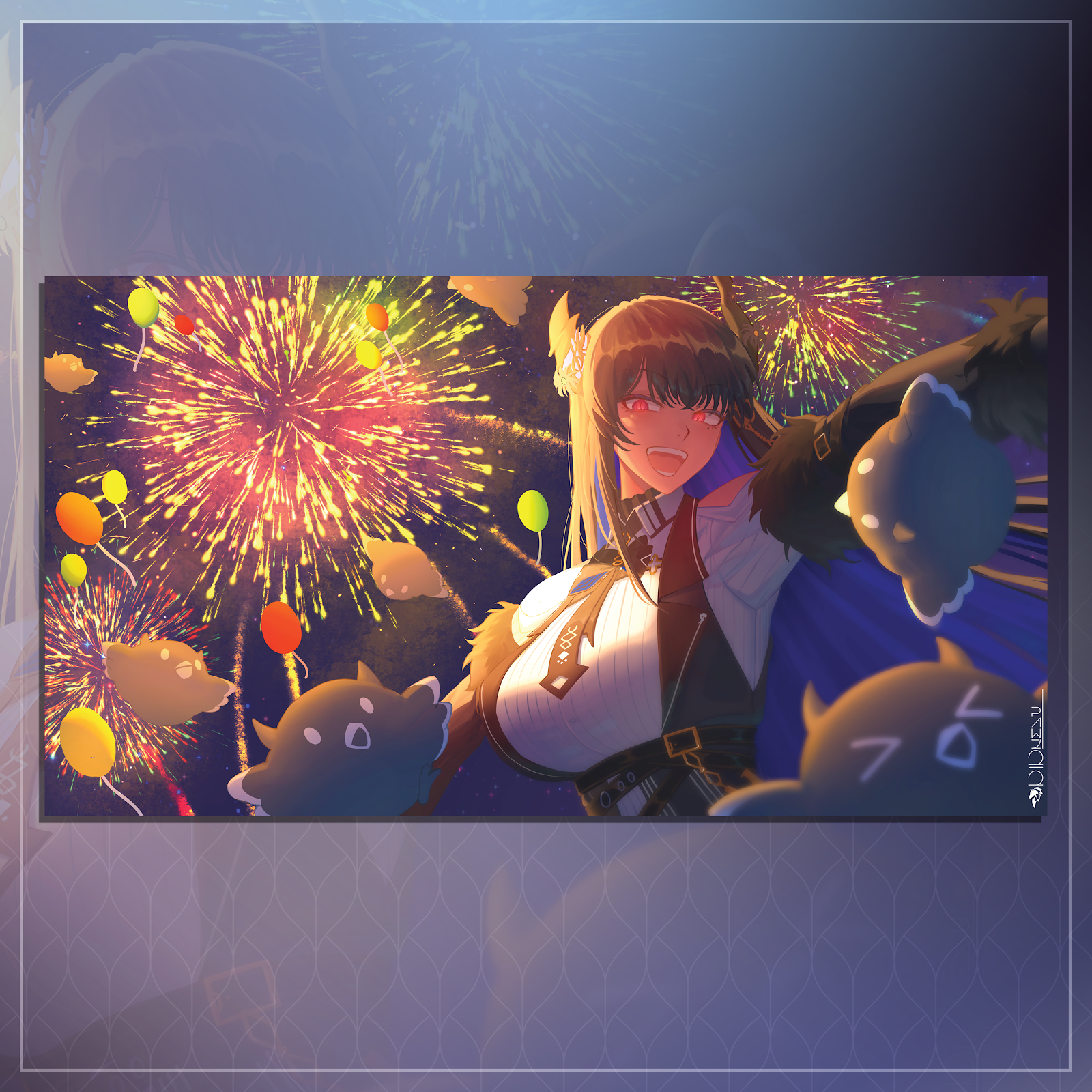 Nerissa Ravencroft birthday illustration mousepad by Pawz212