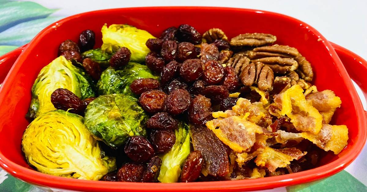 Rau củ quả Nướng : Bắp Cải tí hon - Bacon - Quả - Hạt