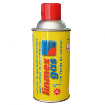 Cartucho de gas butano linmex para encendedor de 90 grs
