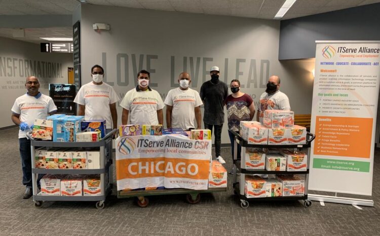 ITServe Alliance Chicago Chapter Donated 2500 meals for low-income families affected by COVID-19 at Joliet First Assembly