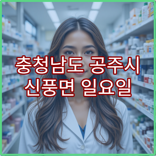 충청남도 공주시 신풍면 일요일 당번약국 문 여는 약국 한눈에 보기