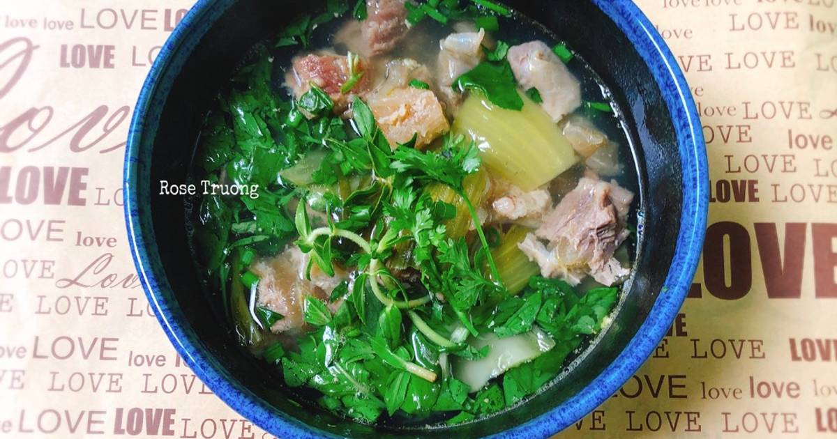 Canh Cải Chua Nấu Gân Bò