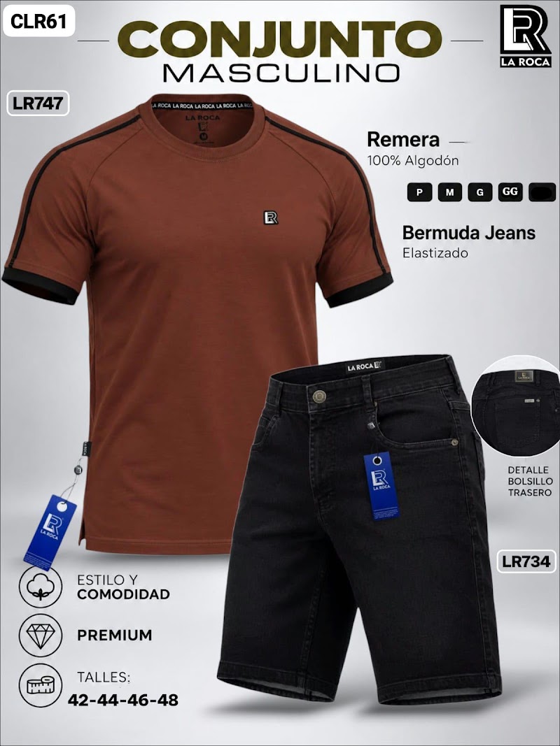 Conjunto remera y bermuda jeans · foto 3