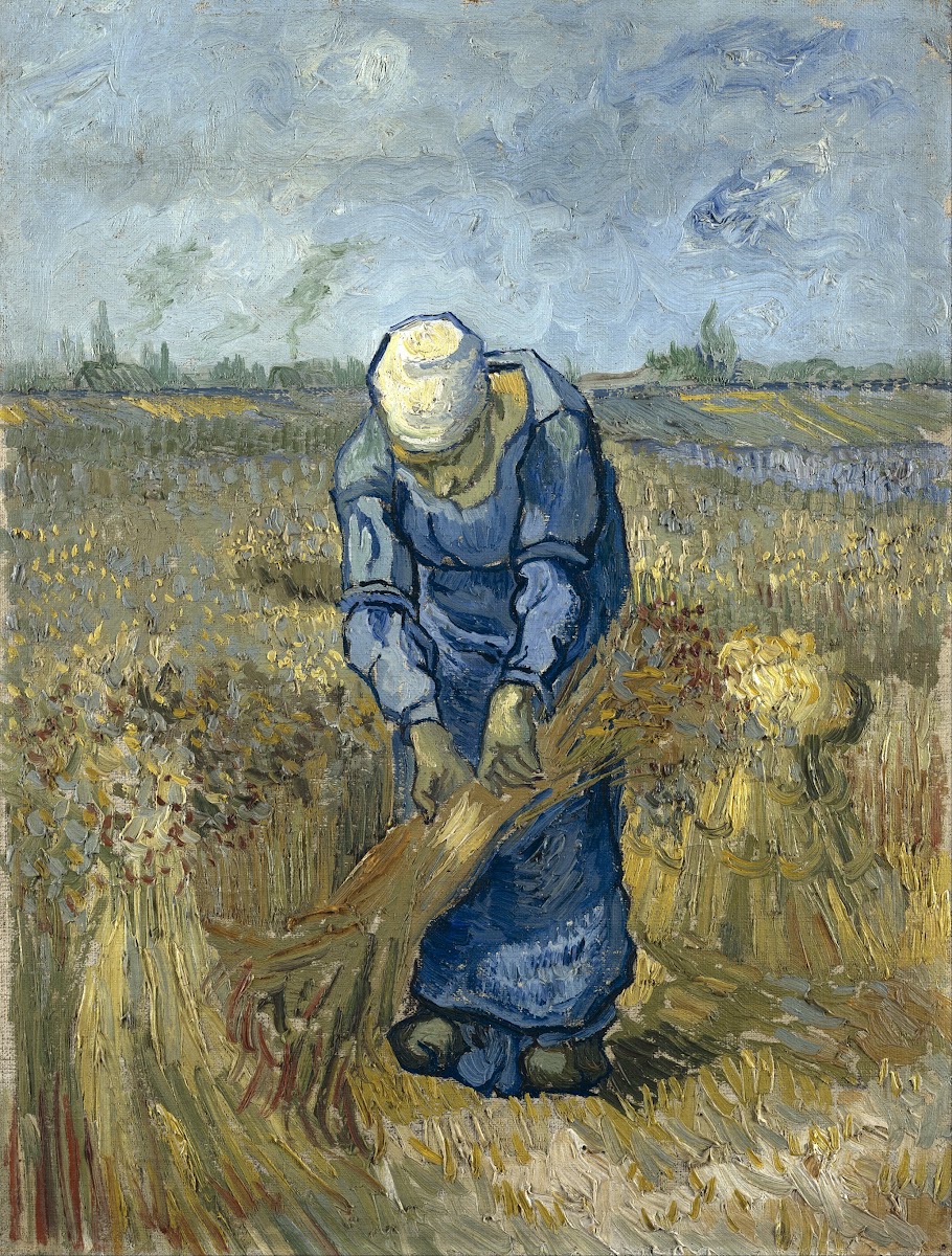 Peasant Woman Binding Sheaves After Millet