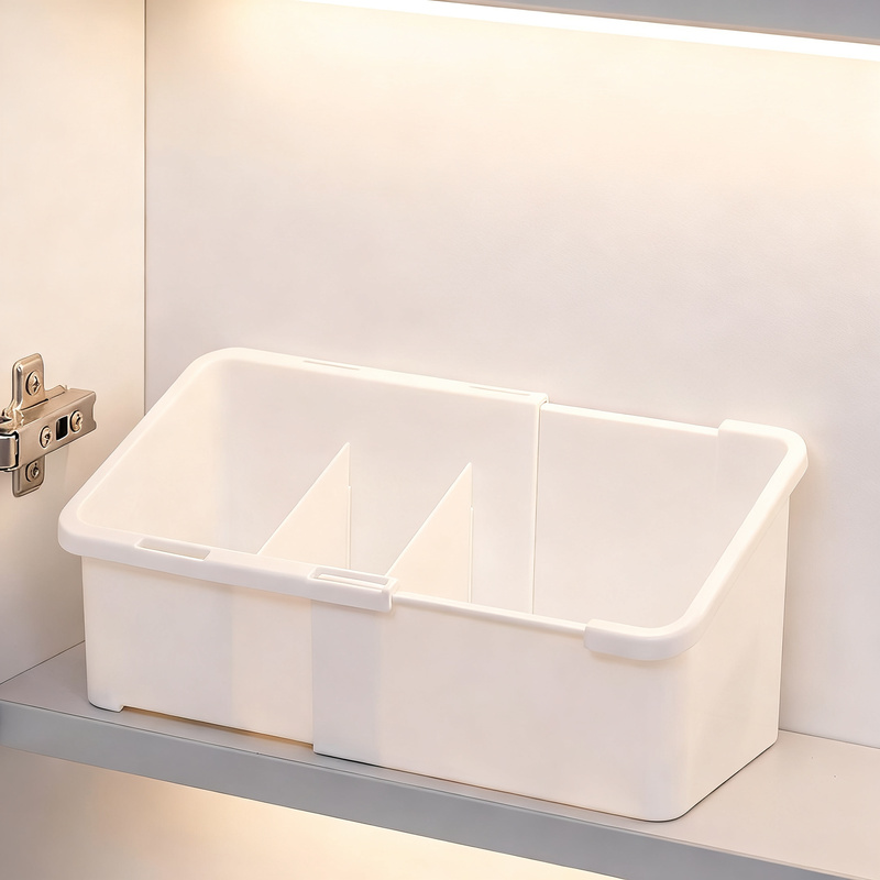 Expandable storage box with compartments
