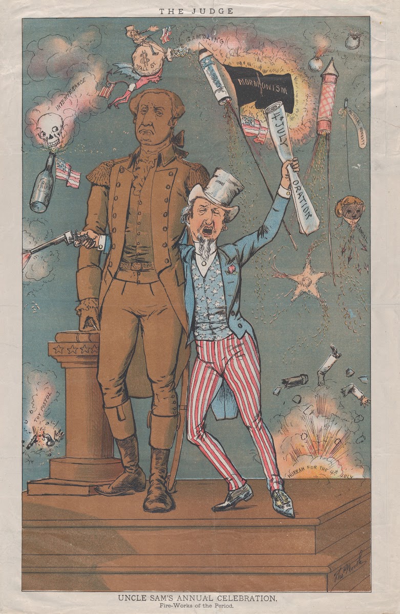 Uncle Sams Annual Celebration Fire Works of the Period 188183