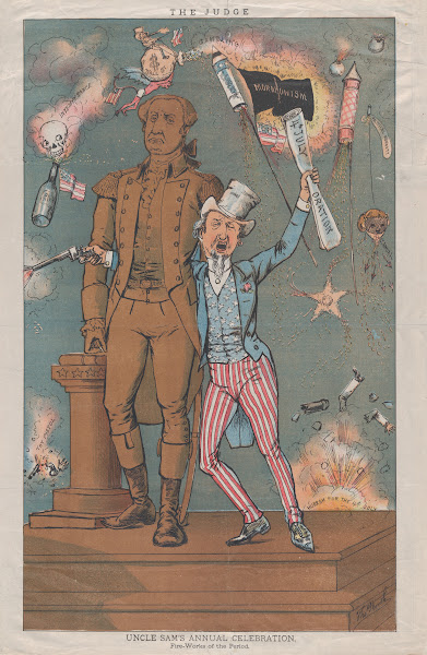 Uncle Sams Annual Celebration Fire Works of the Period 188183