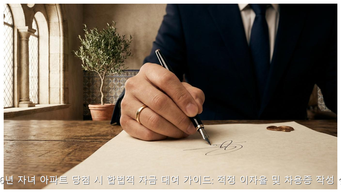 2026년 자녀 아파트 당첨 시 합법적 자금 대여 가이드: 적정 이자율 및 차용증 작성 실무 핵심 안내 및 분석 인포그래픽 (4)
