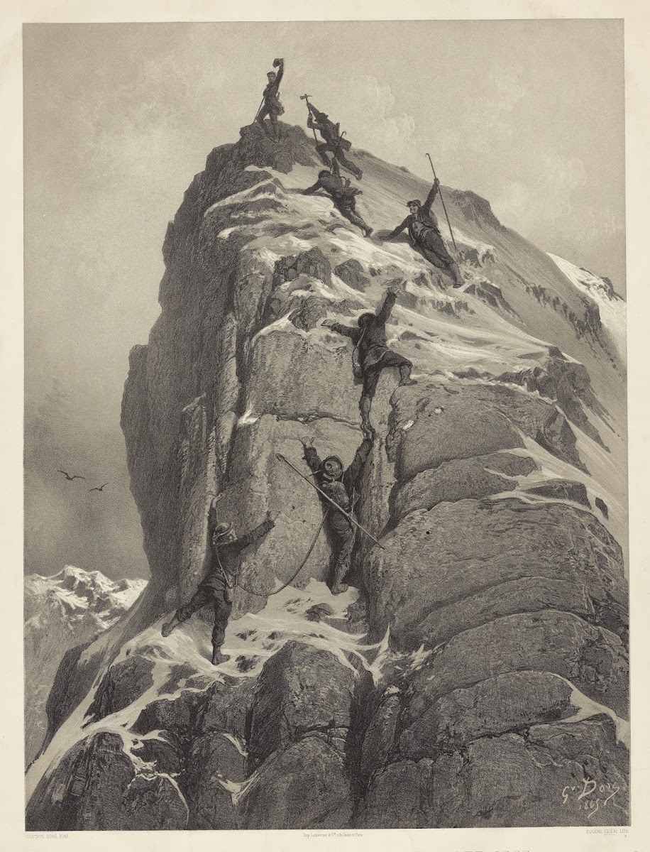 Ascension Du Mont Cervin 14 Juillet 1865 Arriveé Au Sommet 1865