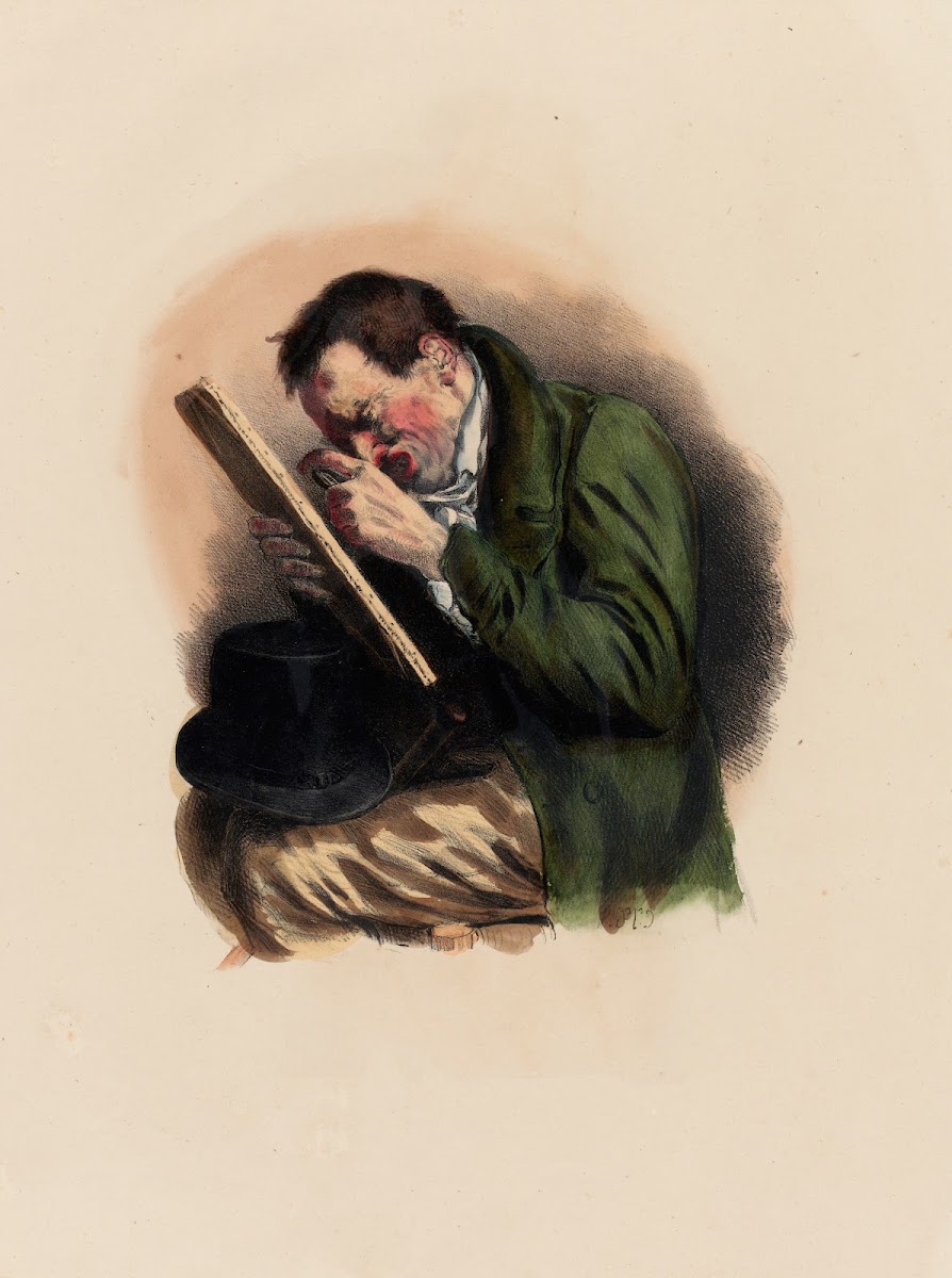 Habitué des ventes publiques The attendant at public auctions 1836