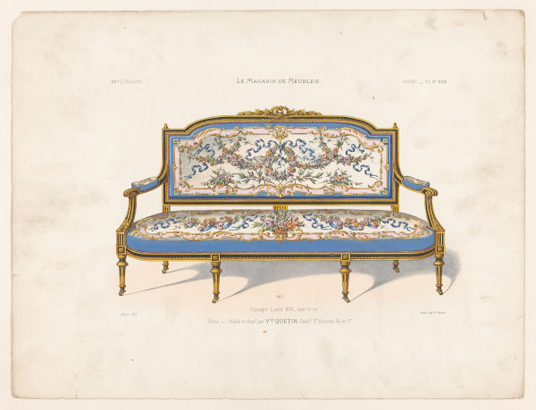Canapé Louis XVI noir et or 1832   1904