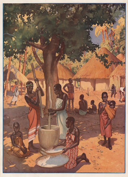 Africa village scene 1910