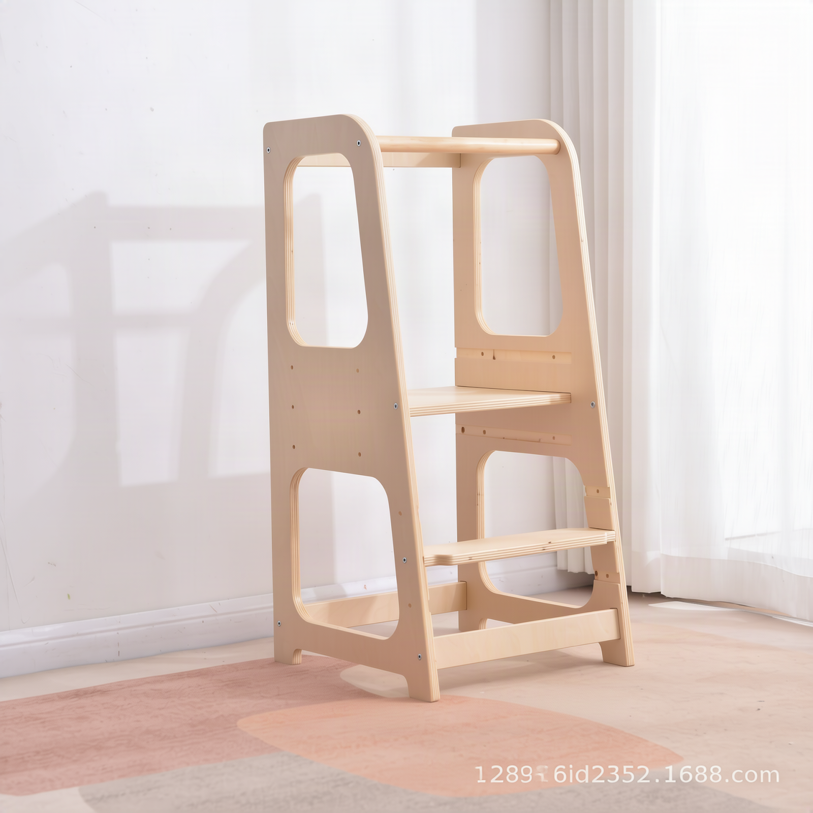 Montessori-Lernturm aus Holz, klappbar, 91×46×48 cm