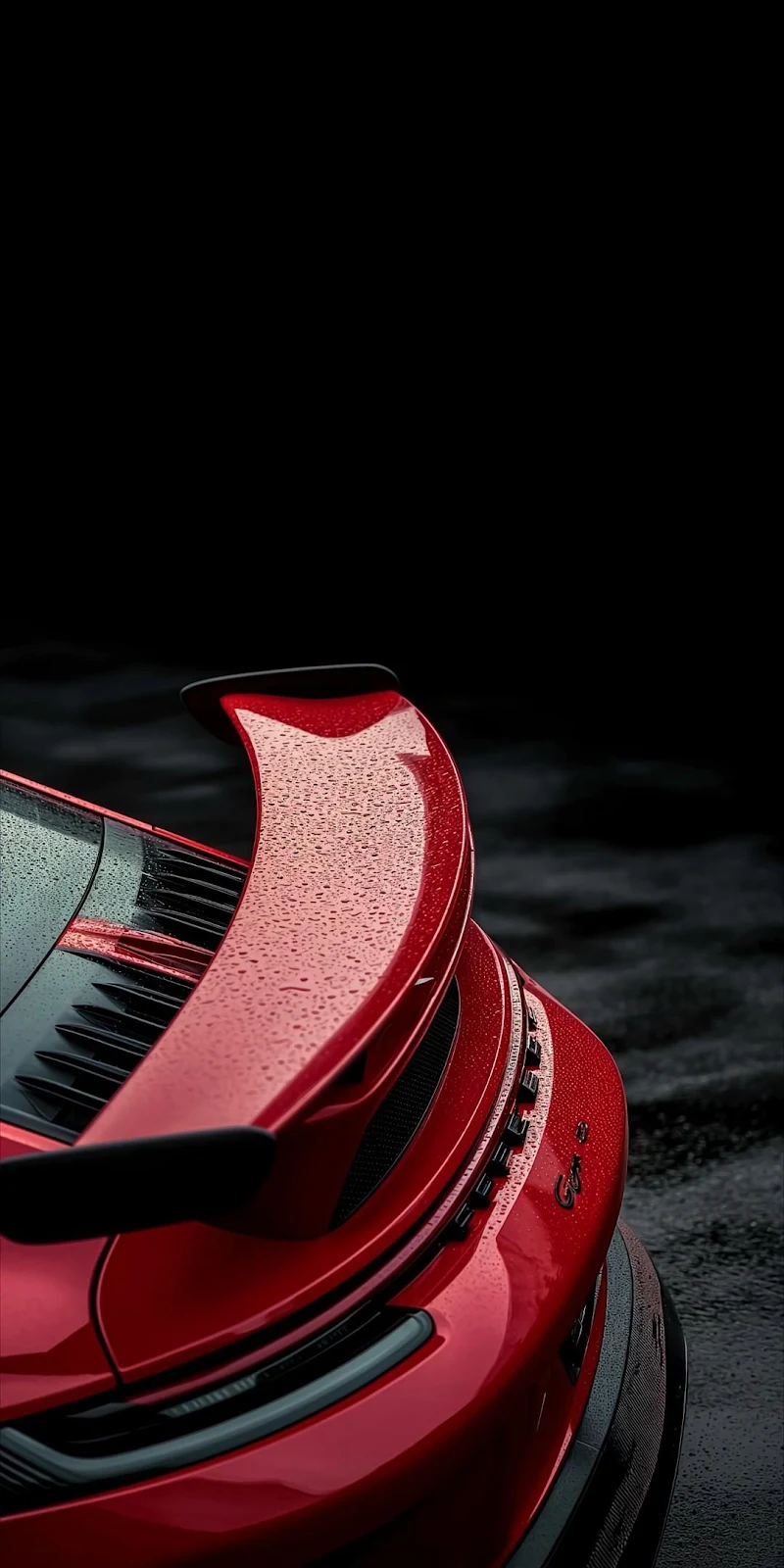 Red Porsche 911 GT3 Rear - Automotive Photography Full HD iPhone Wallpaper (1080x2160)