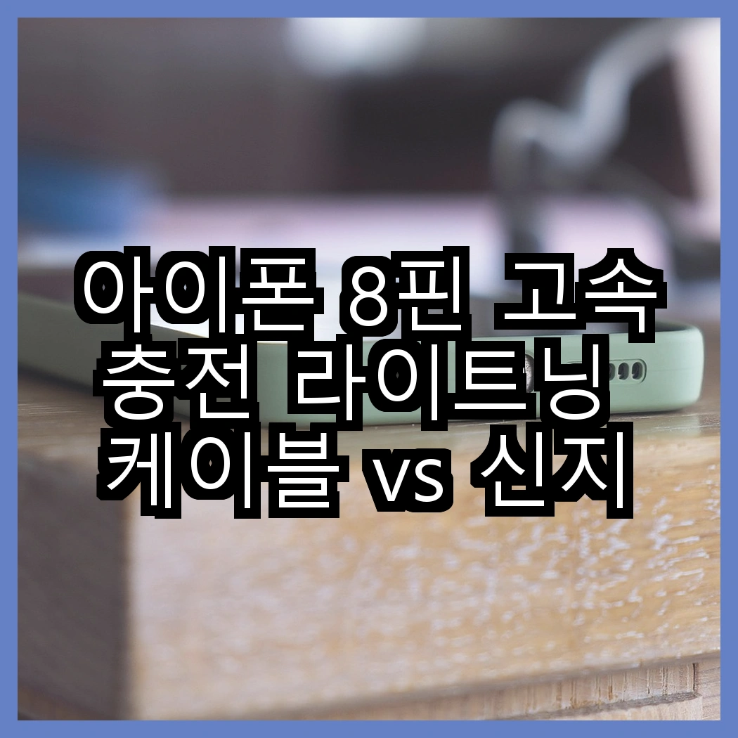 아이폰 8핀 고속충전 라이트닝 케이블 vs 신지모루 로프 C타입 고속충전 케이블, 어떤 선택이 더 나을까? 썸네일