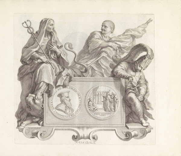 Portret van Daniele Barbarigo met de personificatie van de Kracht van Welspreken
