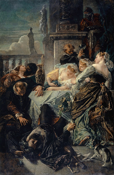 The Death Of Pietro Aretino 1854