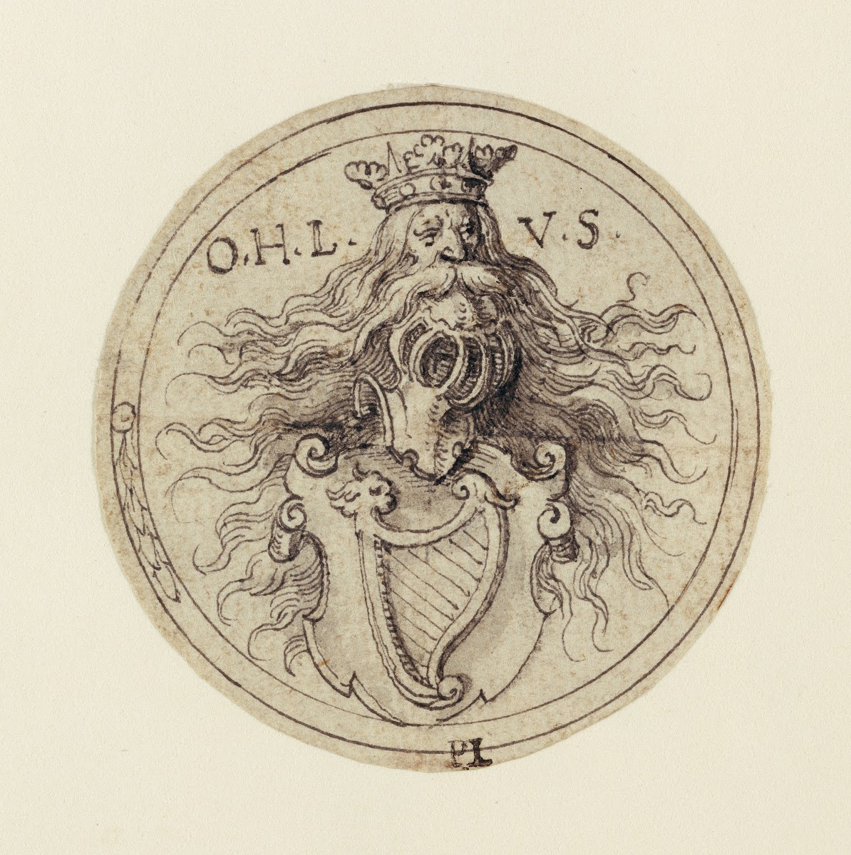 Design for a Bookplate or a Glass Etching 15501560