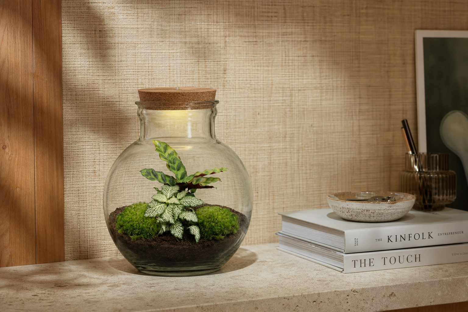 Teddy - Terrarium met licht - Bottle garden DIY kit