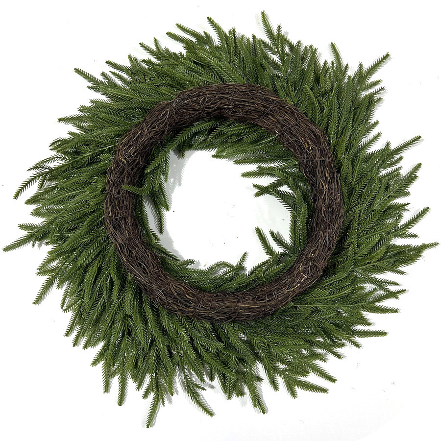 Artificial Norfolk Christmas Wreath made of Soft Rubber