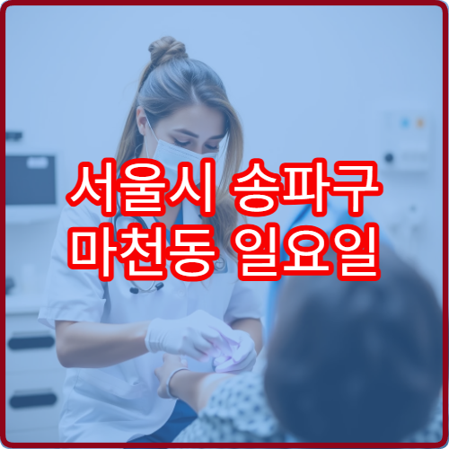 서울시 송파구 마천동 일요일 치과 진료 병원 응급 치료