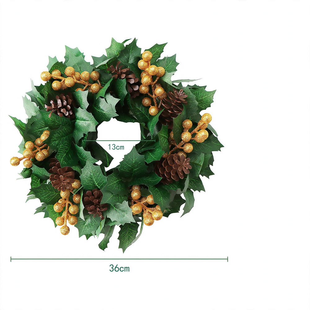 Artificial Christmas Wreath in Country House Style