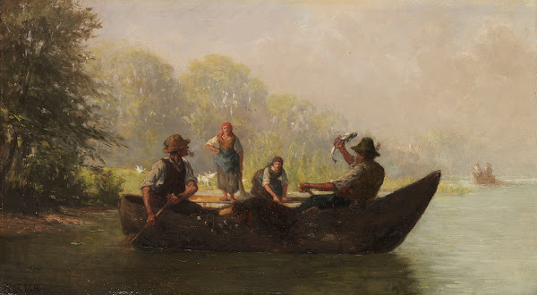 Fischer am Seeufer Ca 1880 1900
