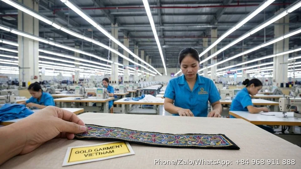 Custom Embroidery - Gold Garment Vietnam