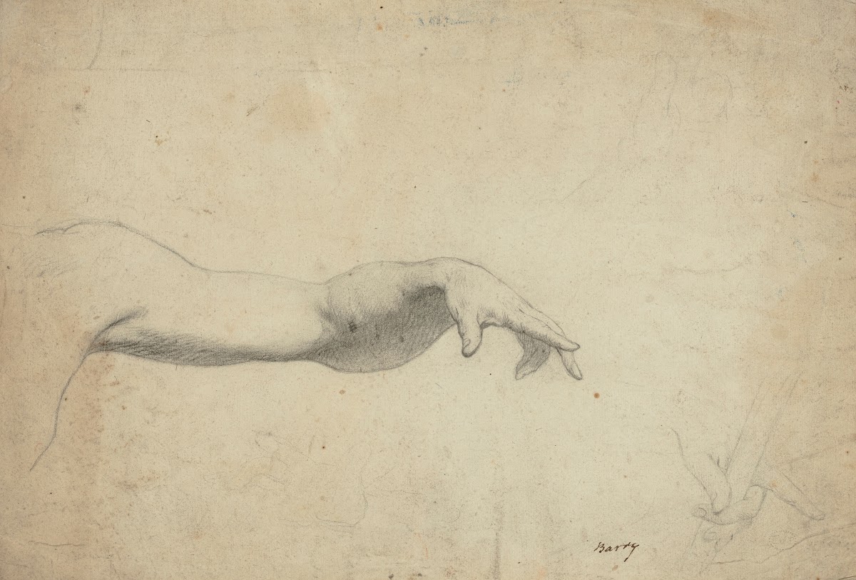 A study of an arm with subsiduary studies of hands