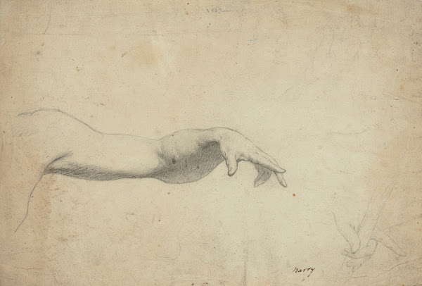 A study of an arm with subsiduary studies of hands