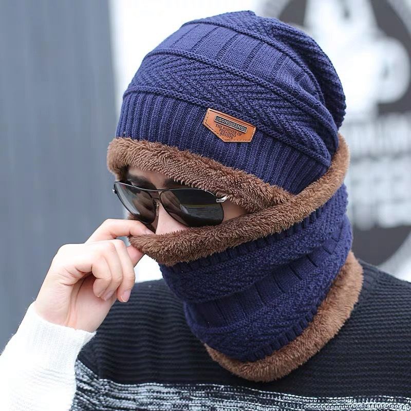 Strickmütze und Schal Set für Herren